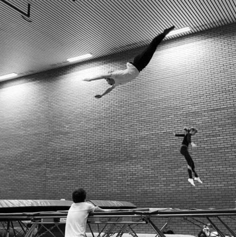 me doing a trampolining move